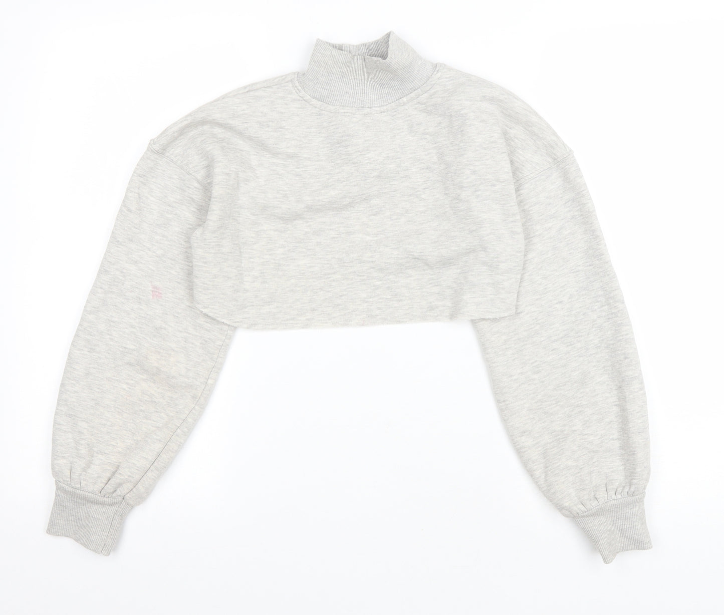 River Island Girls Grey Polyester Pullover Sweatshirt Size 11-12 Years Pullover - Cropped