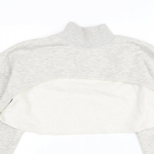 River Island Girls Grey Polyester Pullover Sweatshirt Size 11-12 Years Pullover - Cropped