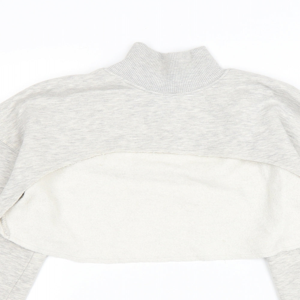 River Island Girls Grey Polyester Pullover Sweatshirt Size 11-12 Years Pullover - Cropped