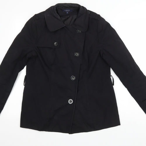 Debenhams Womens Black Jacket Size 12 Button