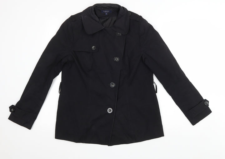 Debenhams Womens Black Jacket Size 12 Button
