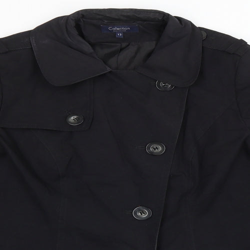 Debenhams Womens Black Jacket Size 12 Button