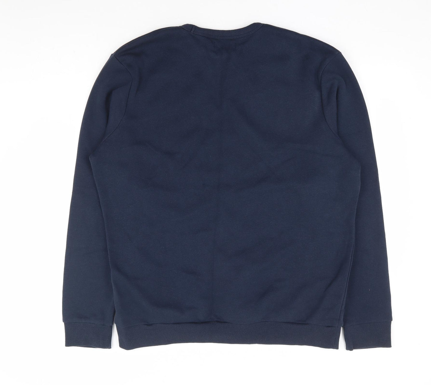 TU Mens Blue Cotton Pullover Sweatshirt Size L
