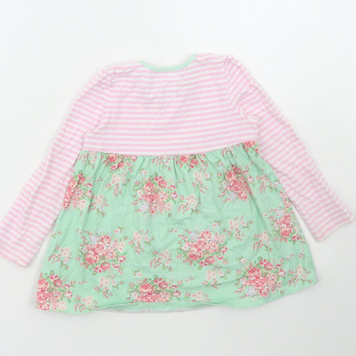 Mini Club Girls Multicoloured Floral Cotton A-Line Size 2-3 Years Round Neck Pullover