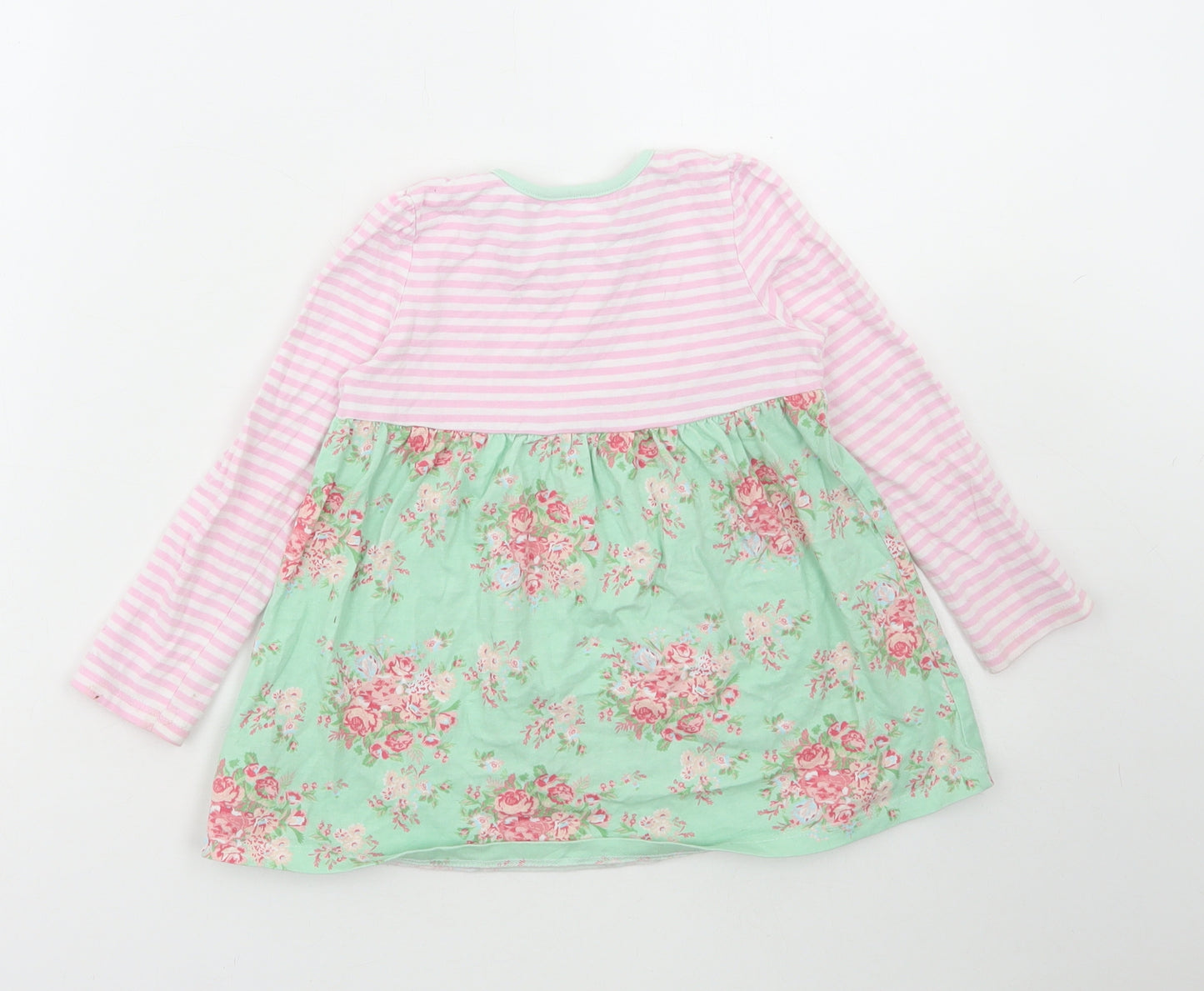 Mini Club Girls Multicoloured Floral Cotton A-Line Size 2-3 Years Round Neck Pullover