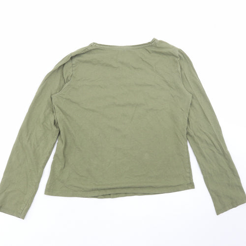 Primark Girls Green Cotton Basic T-Shirt Size 11-12 Years Round Neck Pullover - New York City