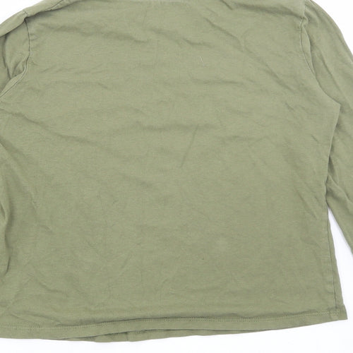 Primark Girls Green Cotton Basic T-Shirt Size 11-12 Years Round Neck Pullover - New York City