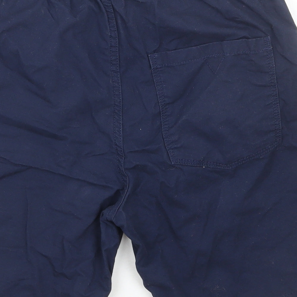 Primark Boys Blue Cotton Cargo Shorts Size 11-12 Years Regular Drawstring