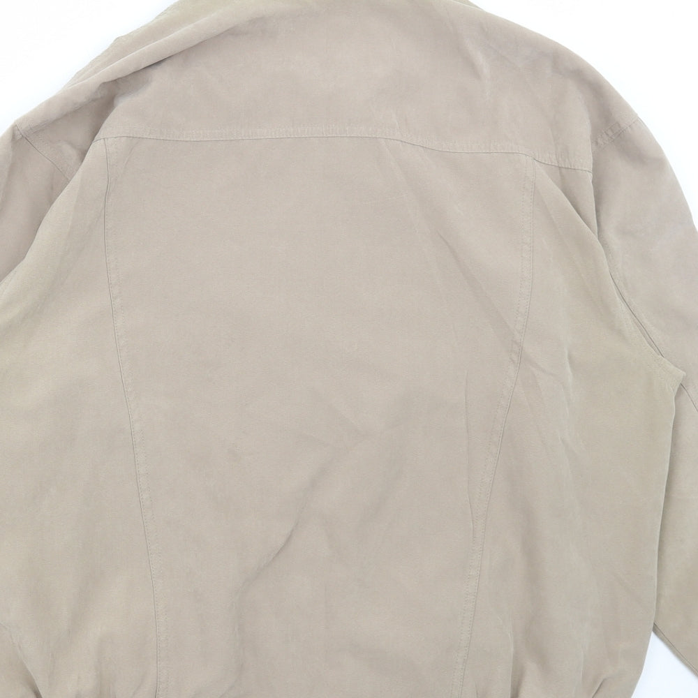 Mode Mille Mens Beige Jacket Size L Zip
