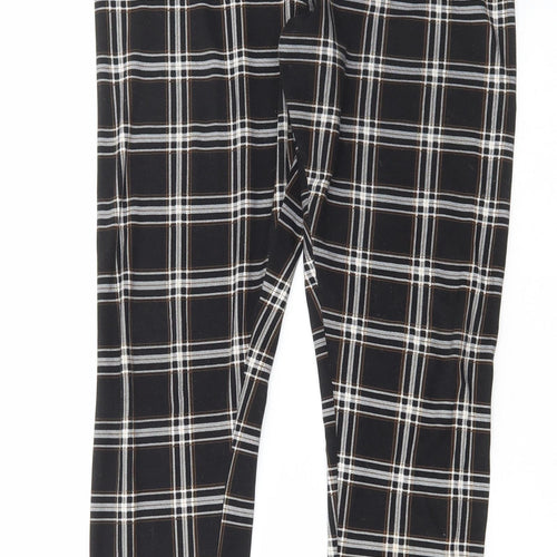 Primark Womens Black Check Polyester Leggings Size S L27 in