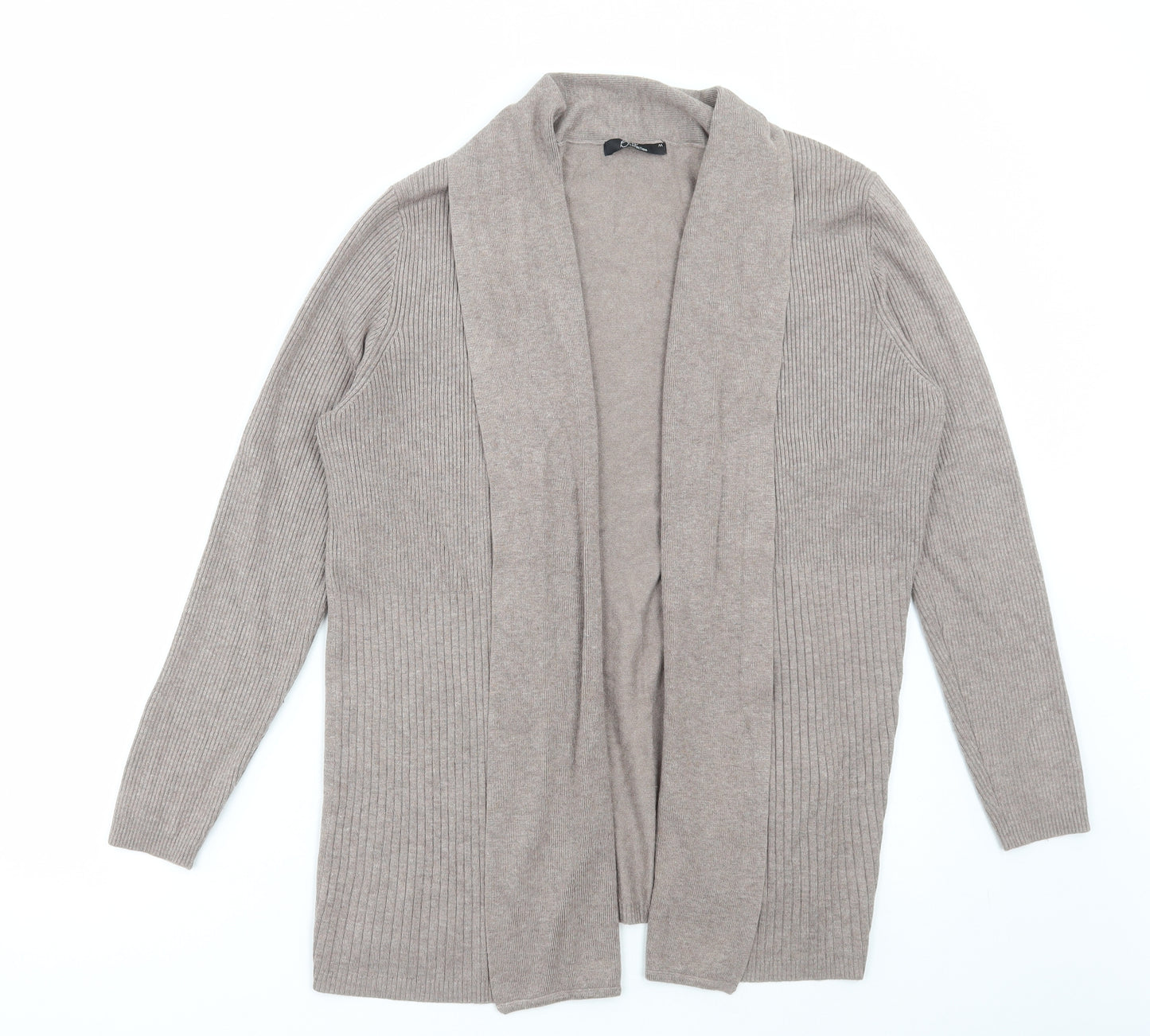 Bonmarché Womens Beige V-Neck Viscose Cardigan Jumper Size M