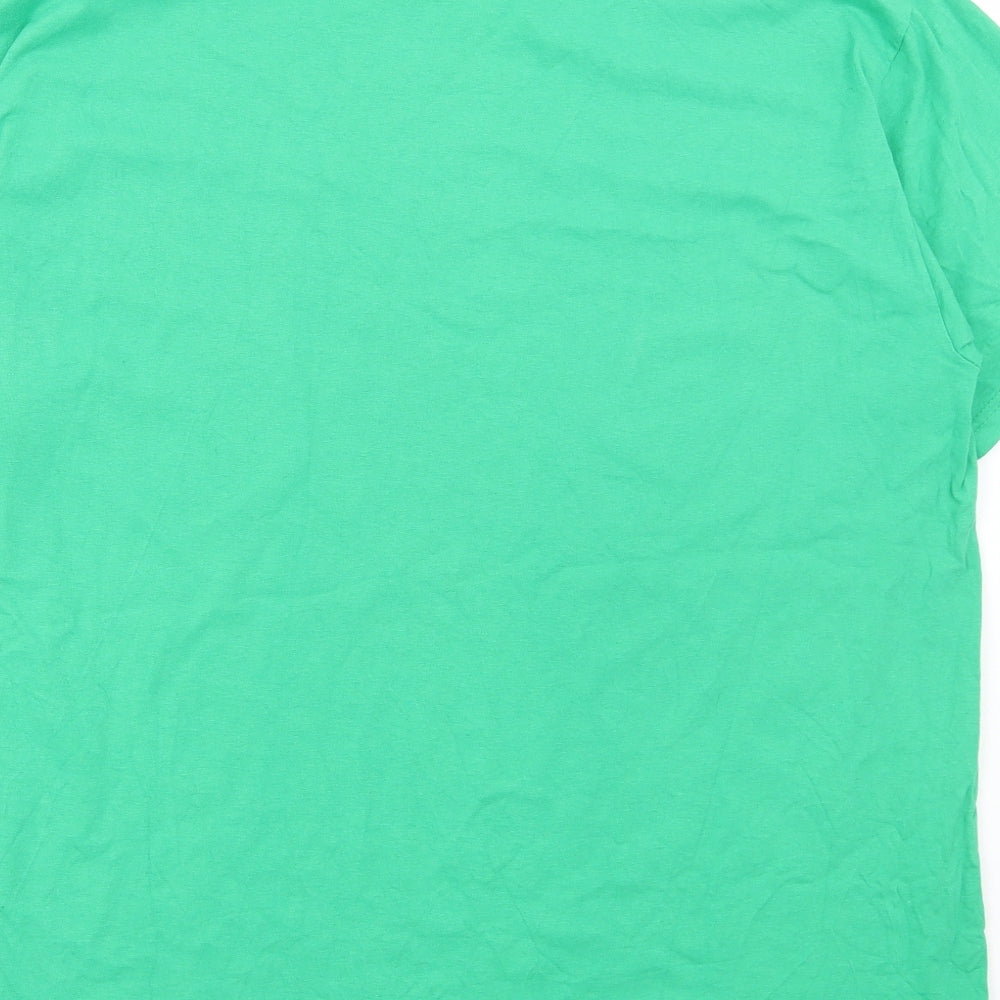 Fruit of the Loom Mens Green Cotton T-Shirt Size 2XL Round Neck - Extinction Rebellion