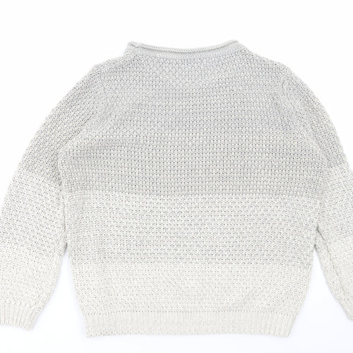 F&F Womens Grey Scoop Neck Acrylic Pullover Jumper Size 18