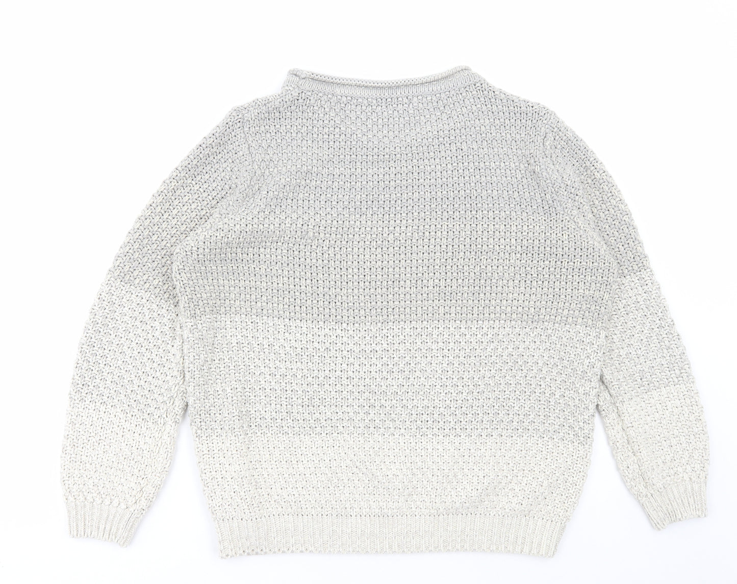 F&F Womens Grey Scoop Neck Acrylic Pullover Jumper Size 18