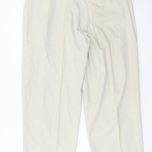 Preworn Mens Beige Cotton Chino Trousers Size 36 in L26 in Regular Hook & Eye