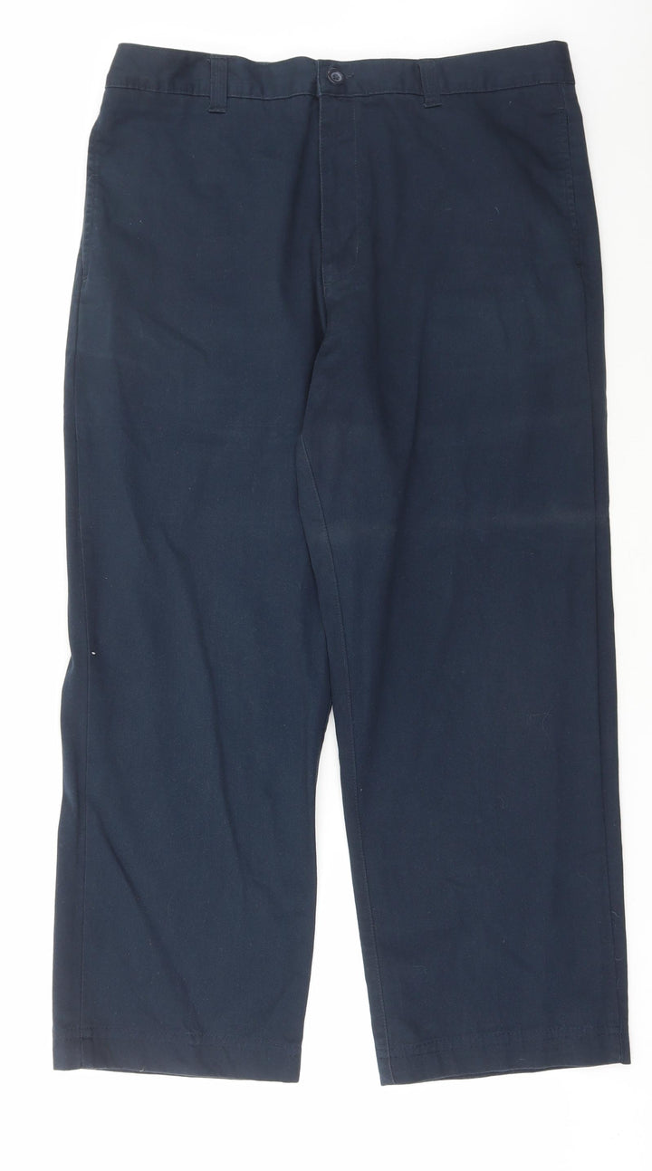 Cherokee Mens Cotton Chino Trousers Size 36 in L31 in Regular Button