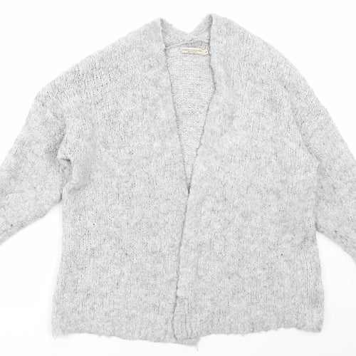 Vanessa Alexandra Womens Grey V-Neck Polyacrylate Fibre Cardigan Jumper Size S