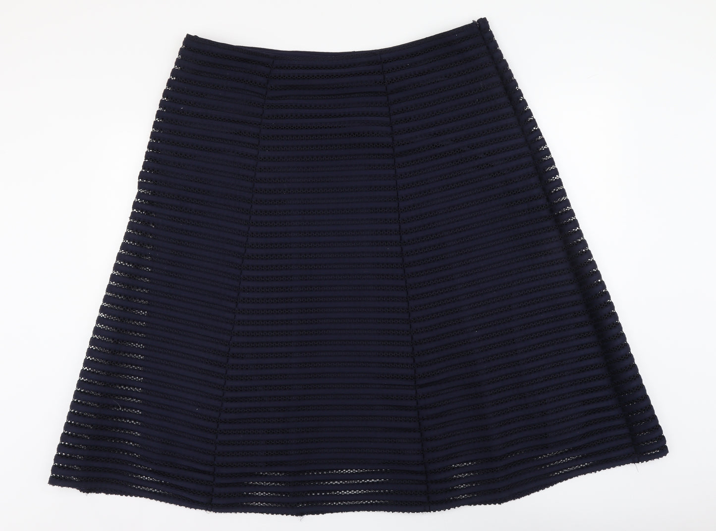 Bonmarché Womens Blue Polyester A-Line Skirt Size 20 Zip