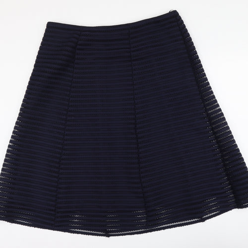 Bonmarché Womens Blue Polyester A-Line Skirt Size 20 Zip