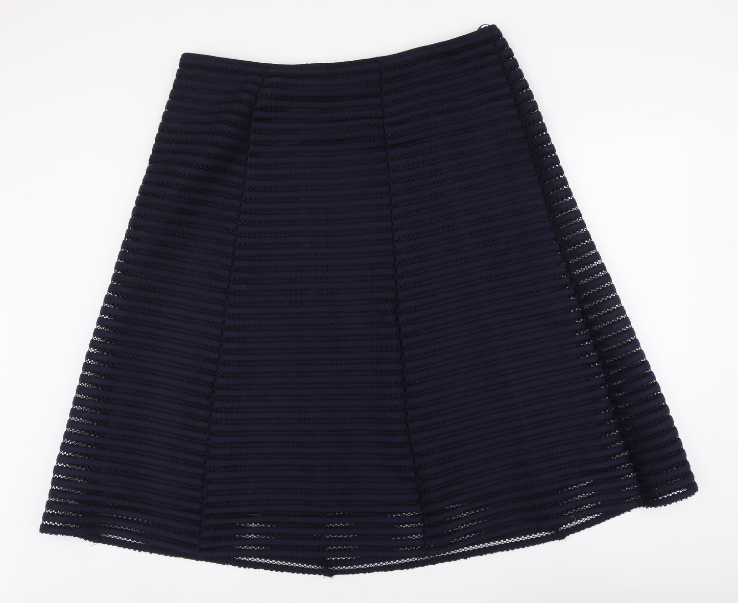 Bonmarché Womens Blue Polyester A-Line Skirt Size 20 Zip