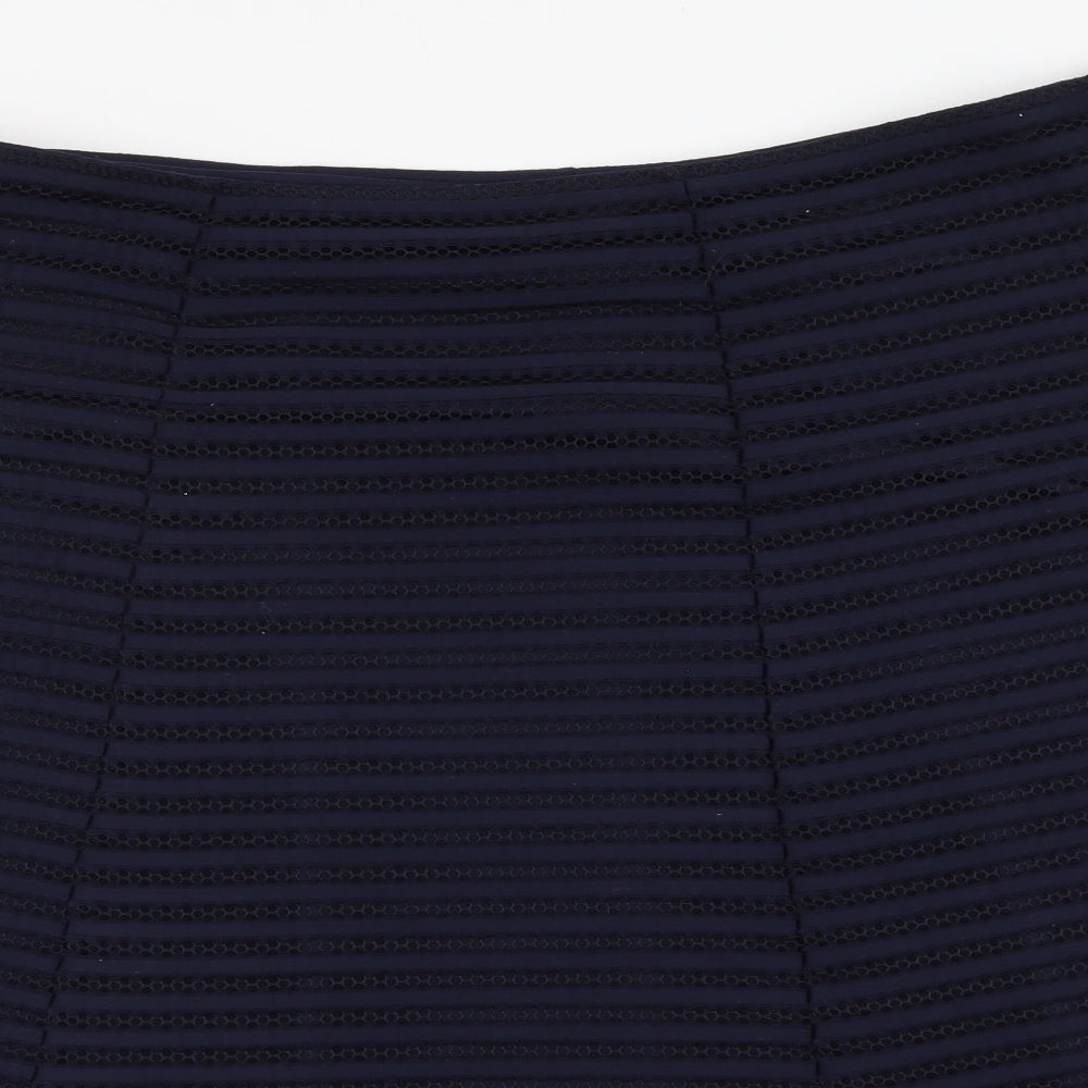 Bonmarché Womens Blue Polyester A-Line Skirt Size 20 Zip