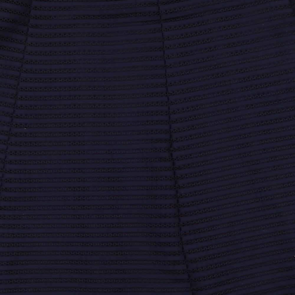 Bonmarché Womens Blue Polyester A-Line Skirt Size 20 Zip