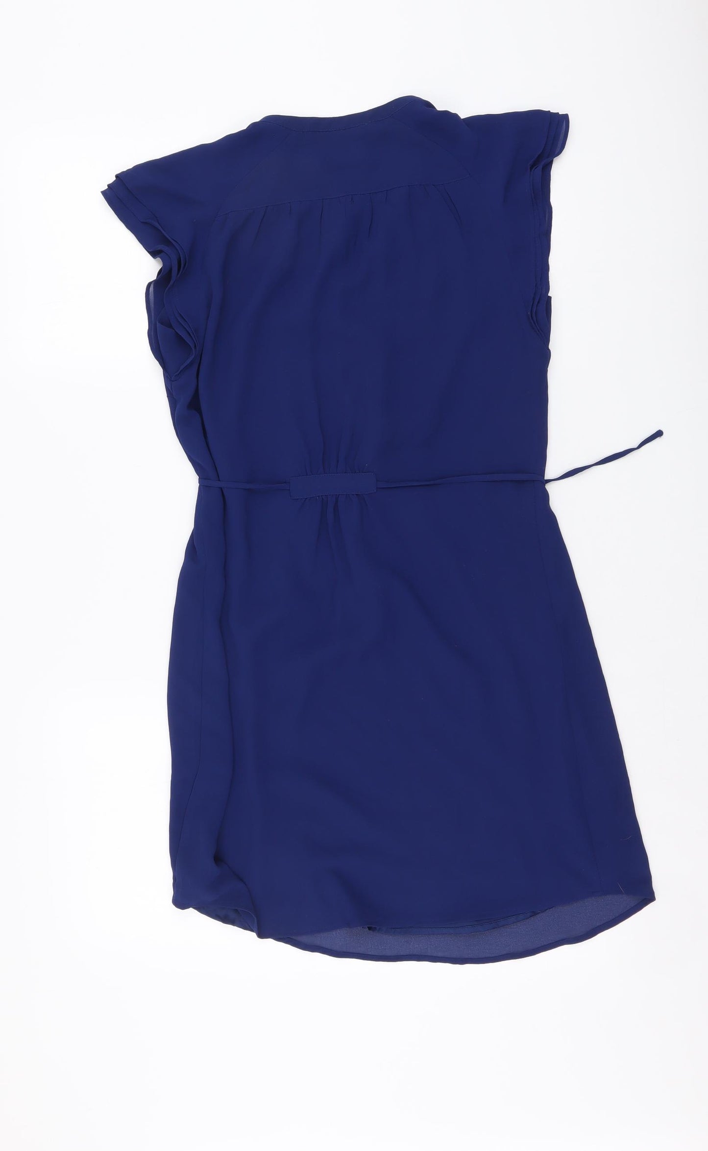 H&M Womens Blue Polyester Mermaid Size XS V-Neck Pullover