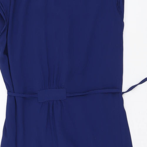H&M Womens Blue Polyester Mermaid Size XS V-Neck Pullover