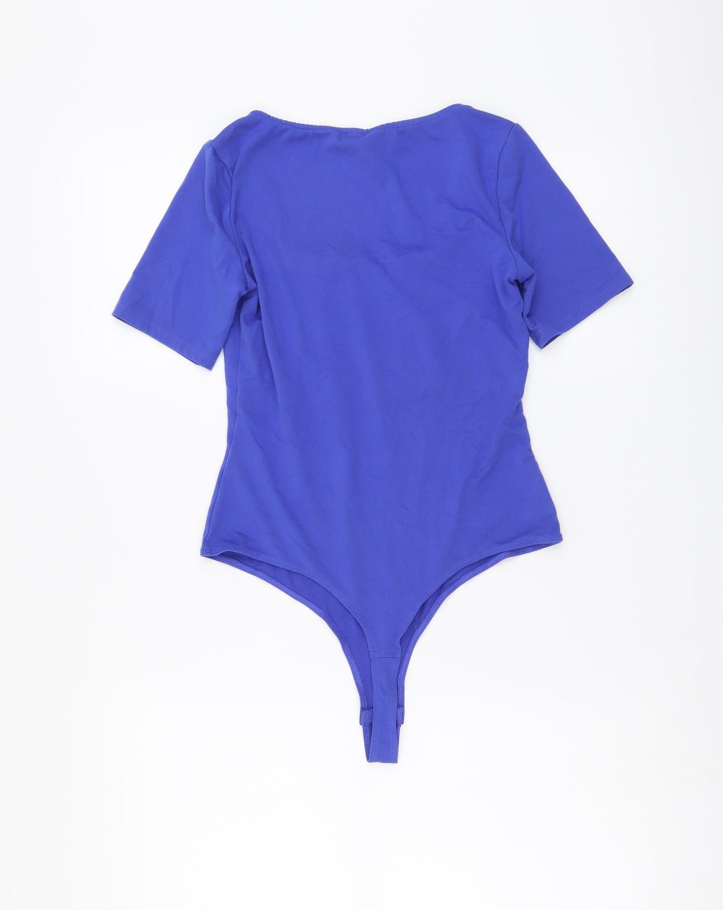 H&M Womens Blue Polyester Bodysuit One-Piece Size S Snap