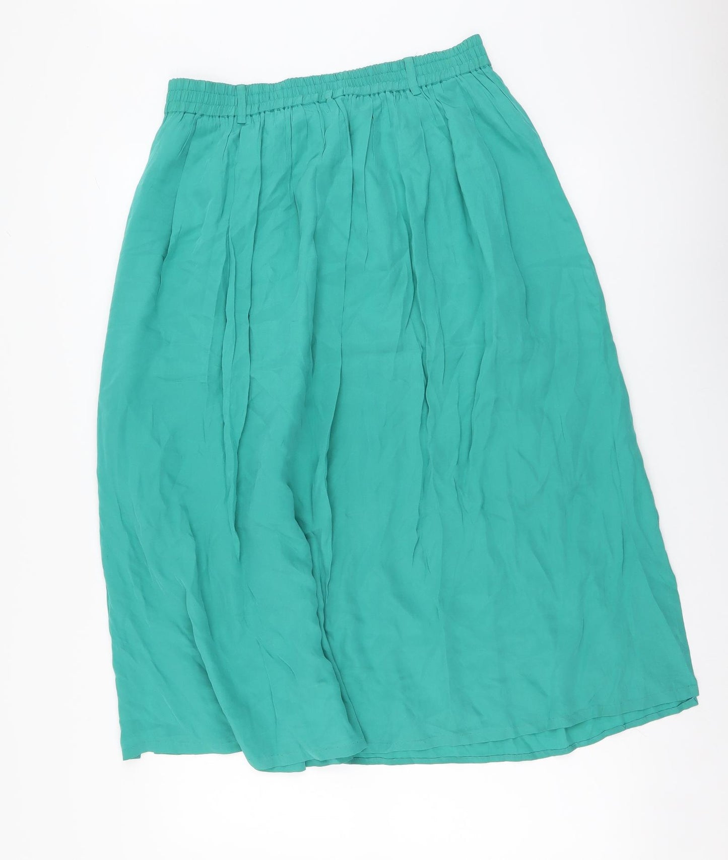 Sixth Sense Womens Green Polyester A-Line Skirt Size 14 Drawstring