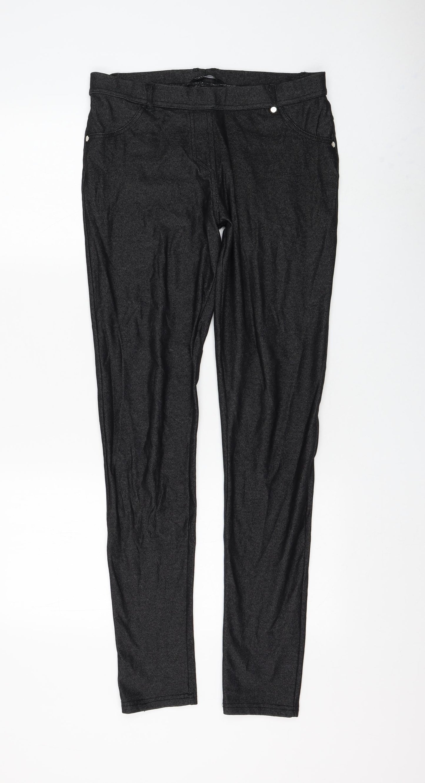 Select Womens Black Cotton Jegging Jeans Size 14 L31 in Regular