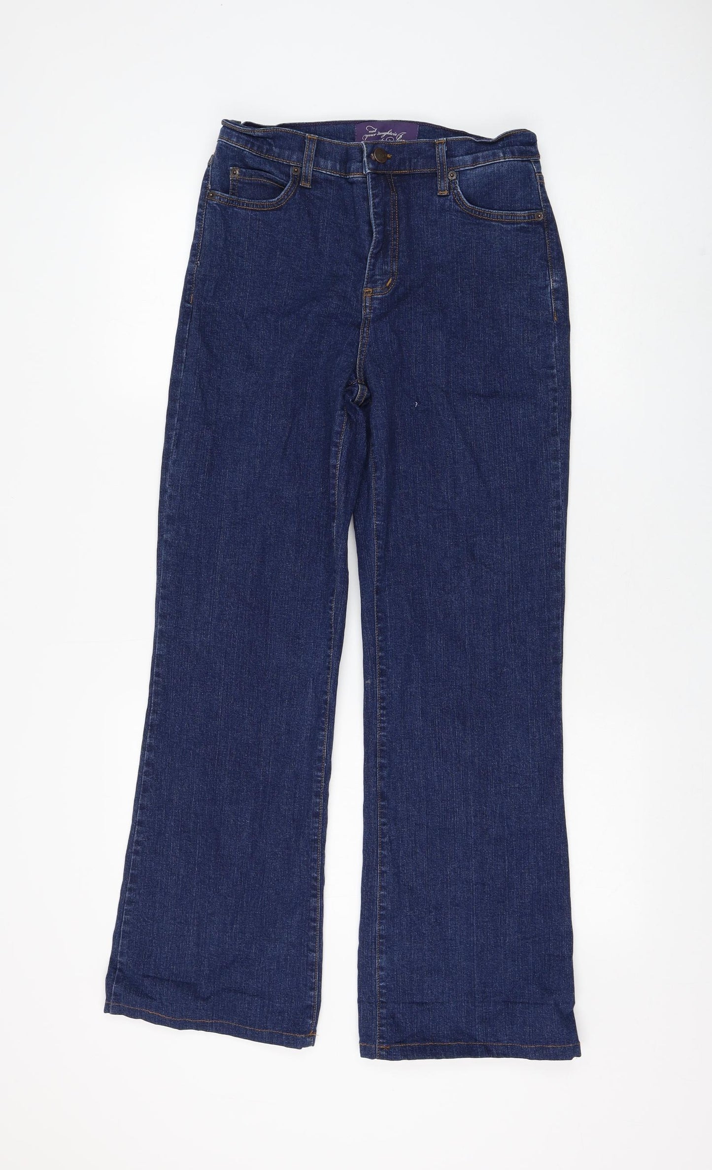 Not Your Daughters Jeans Womens Blue Cotton Bootcut Jeans Size 8 L30 in Regular Zip
