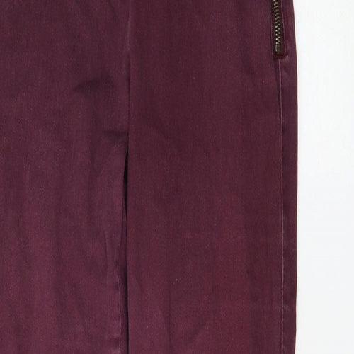 H&M Womens Purple Cotton Skinny Jeans Size 10 L30 in Regular Zip