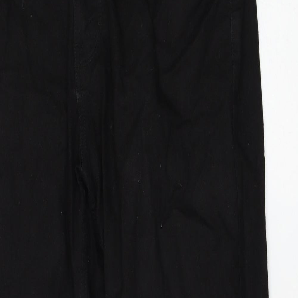 TU Mens Black Cotton Straight Jeans Size 34 in L30 in Regular Zip