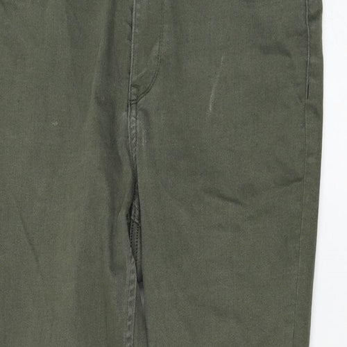 H&M Womens Green Cotton Skinny Jeans Size 33 in L28 in Regular Zip