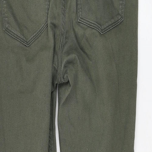 H&M Womens Green Cotton Skinny Jeans Size 33 in L28 in Regular Zip