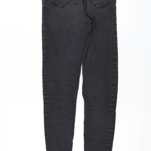 Primark Womens Black Cotton Skinny Jeans Size 8 L28 in Regular Zip