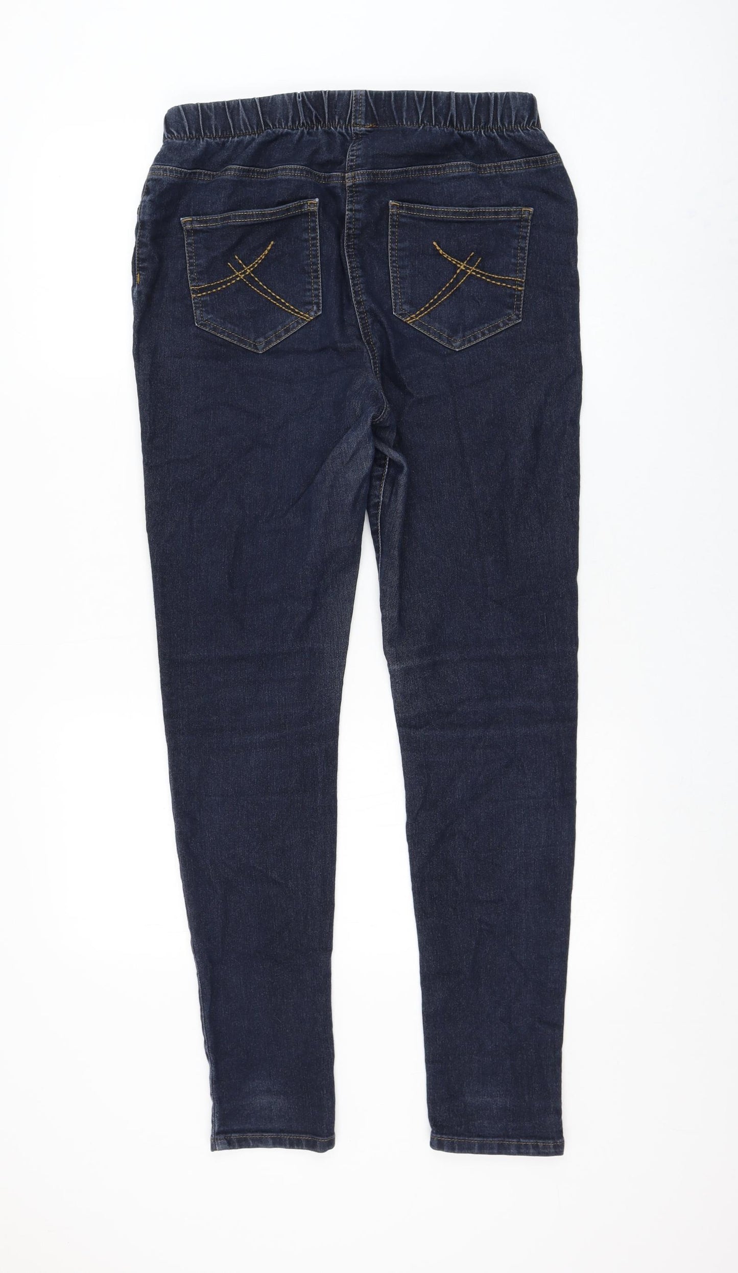 TU Womens Blue Cotton Skinny Jeans Size 14 L30 in Regular