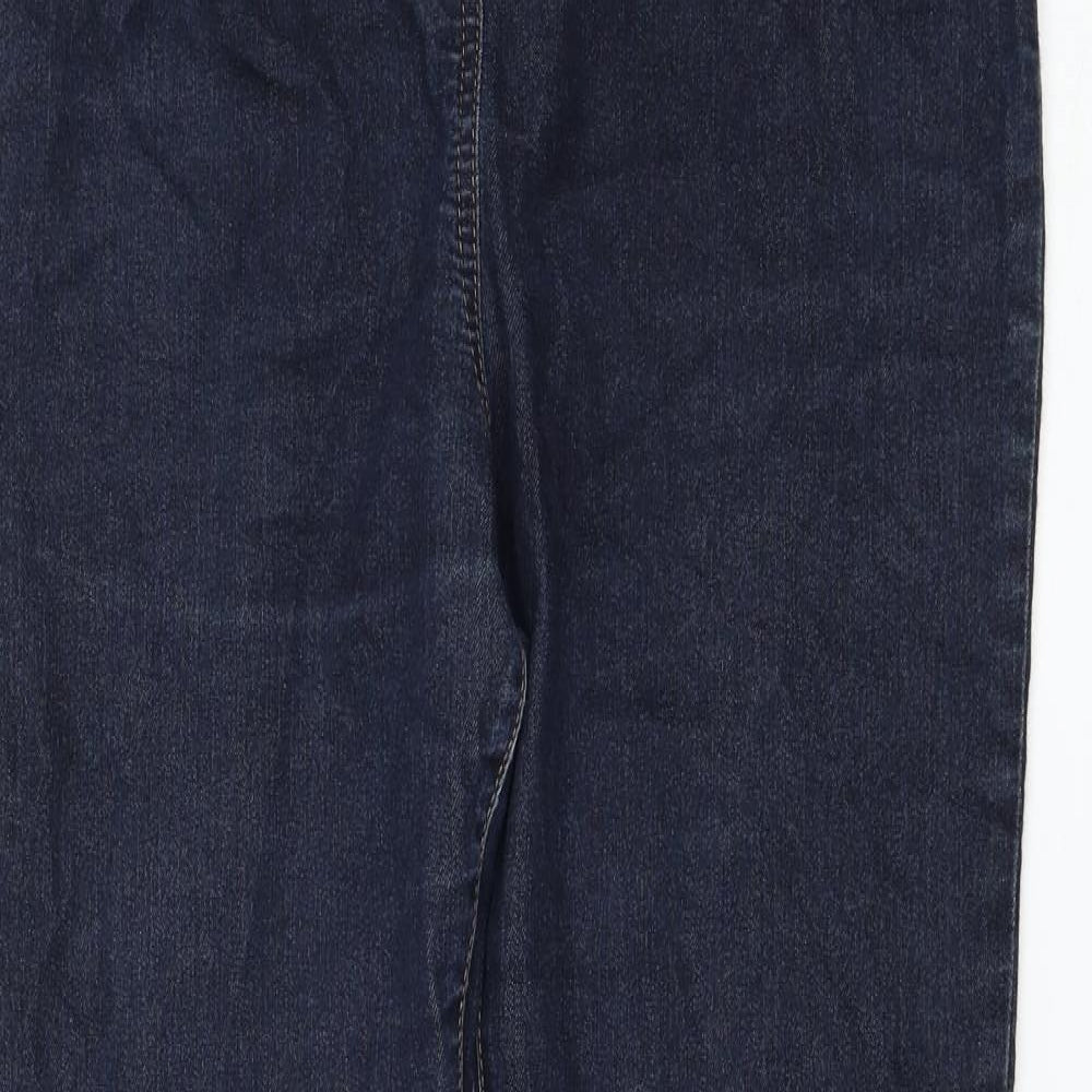 TU Womens Blue Cotton Skinny Jeans Size 14 L30 in Regular