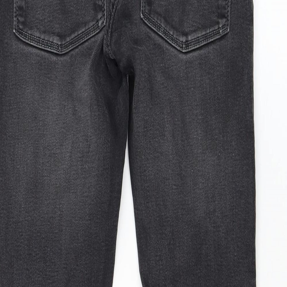 NEXT Boys Grey Cotton Skinny Jeans Size 12 Years Regular Zip