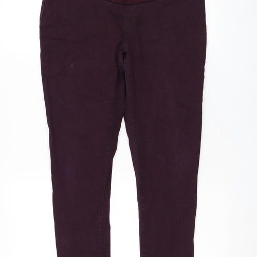 Topshop Womens Purple Cotton Jegging Jeans Size 12 L28 in Regular