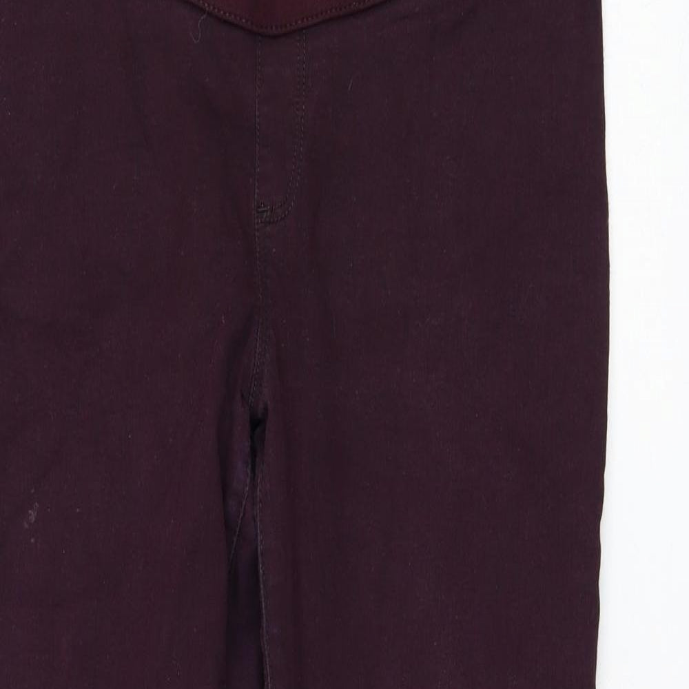 Topshop Womens Purple Cotton Jegging Jeans Size 12 L28 in Regular