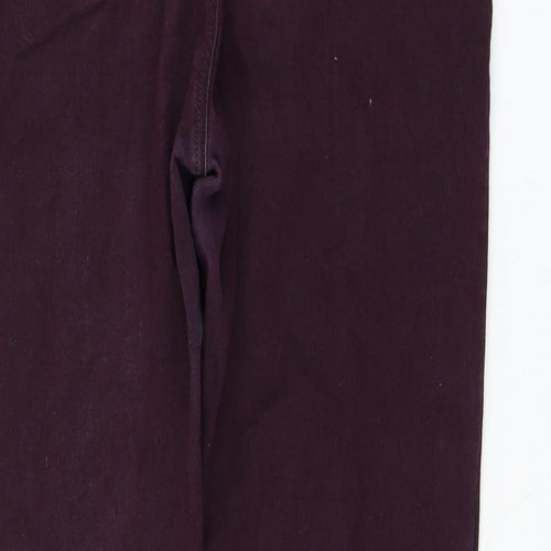 Topshop Womens Purple Cotton Jegging Jeans Size 12 L28 in Regular