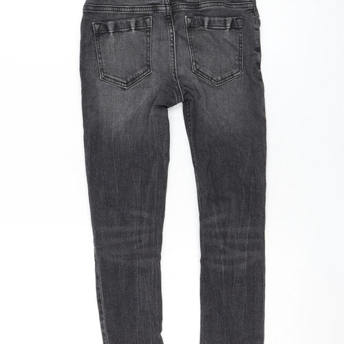 TU Boys Grey Cotton Skinny Jeans Size 9 Months Regular Zip