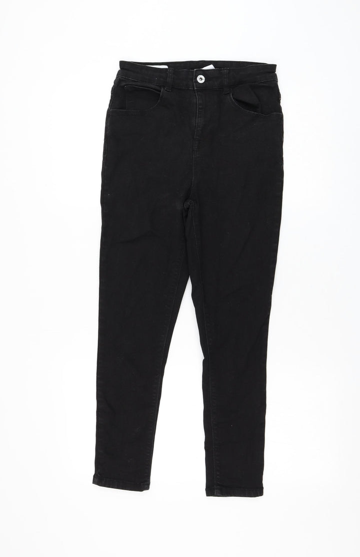 COLLUSION Womens Black Cotton Skinny Jeans Size 28 in L25 in Regular Zip