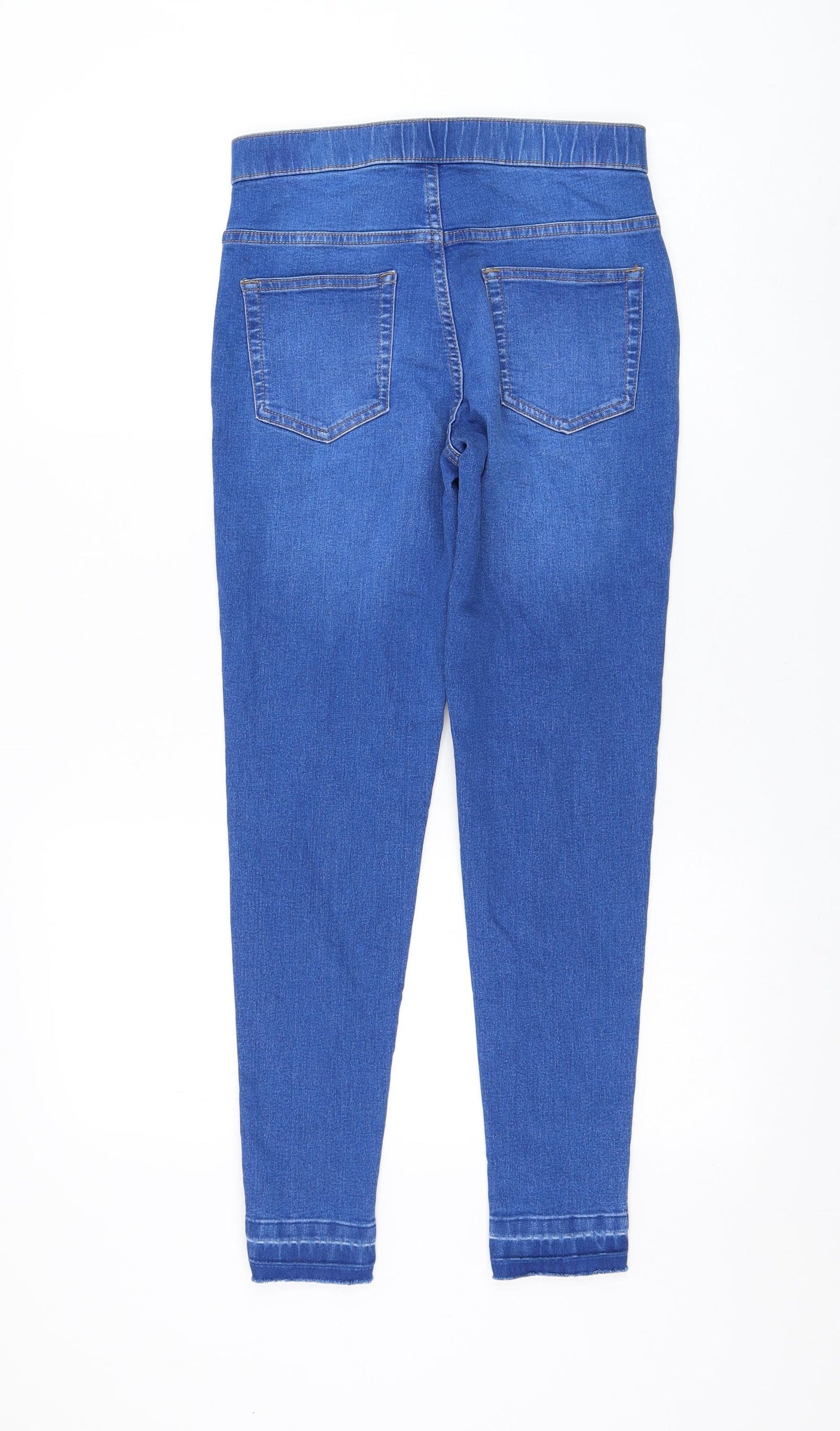 Marks and Spencer Girls Blue Cotton Skinny Jeans Size 13-14 Years Regular Pullover