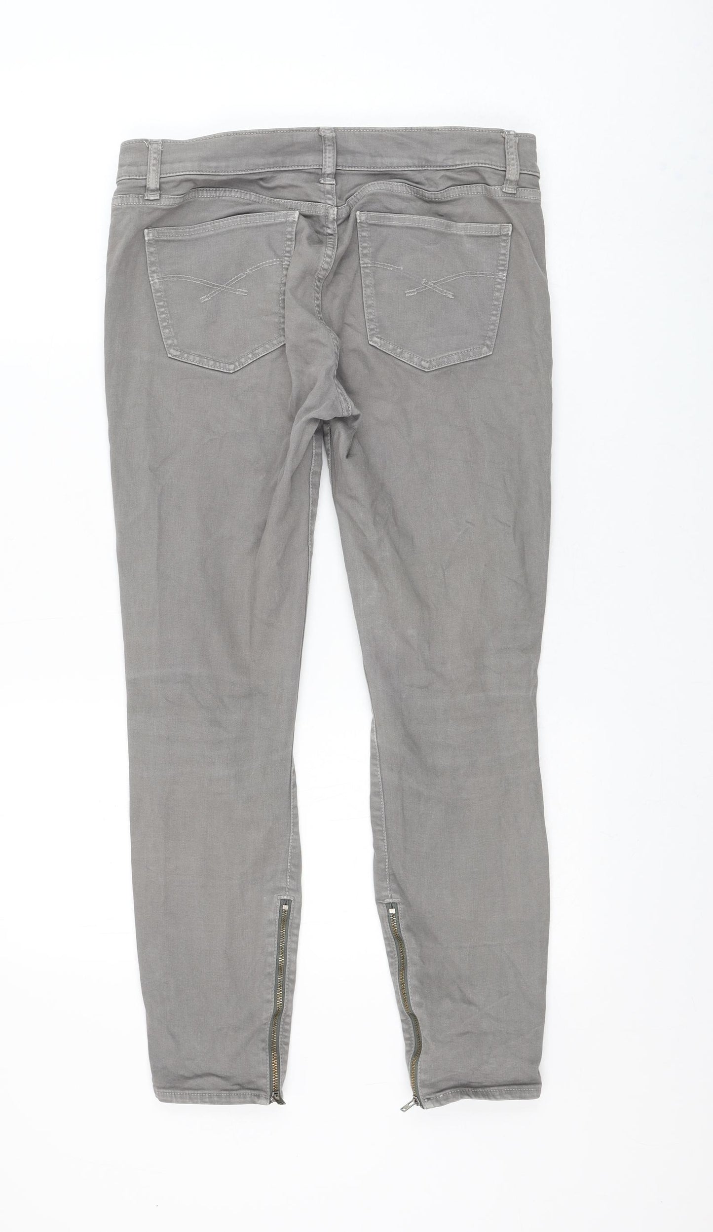 Gap Womens Grey Cotton Skinny Jeans Size 10 L26 in Regular Zip