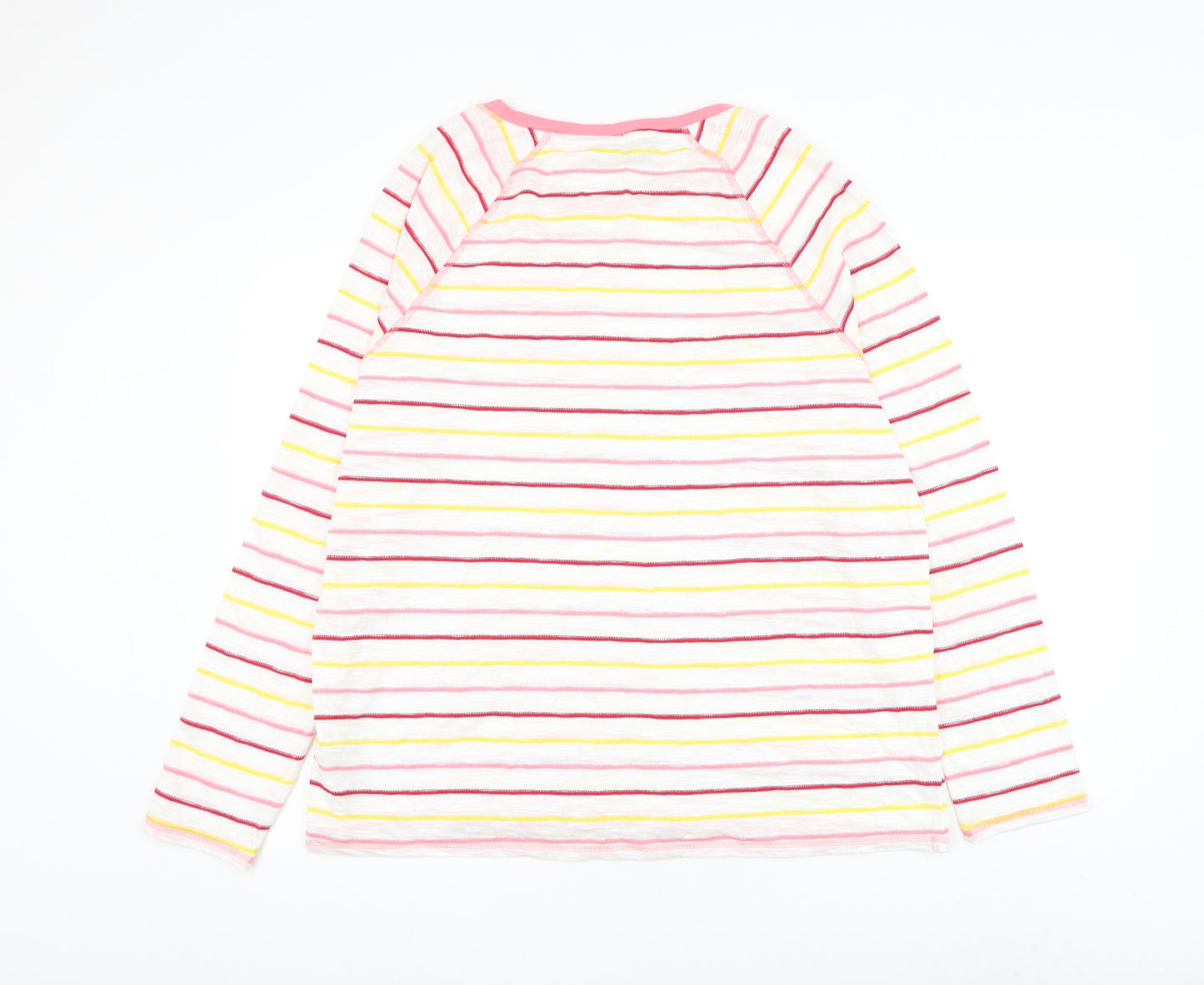 Marks and Spencer Womens White Striped Cotton Pullover Sweatshirt Size 20 Pullover