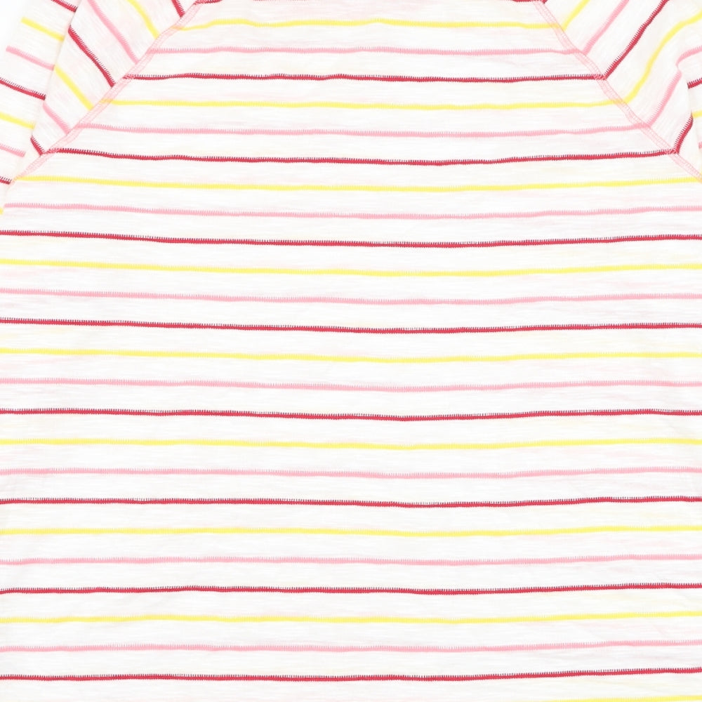 Marks and Spencer Womens White Striped Cotton Pullover Sweatshirt Size 20 Pullover