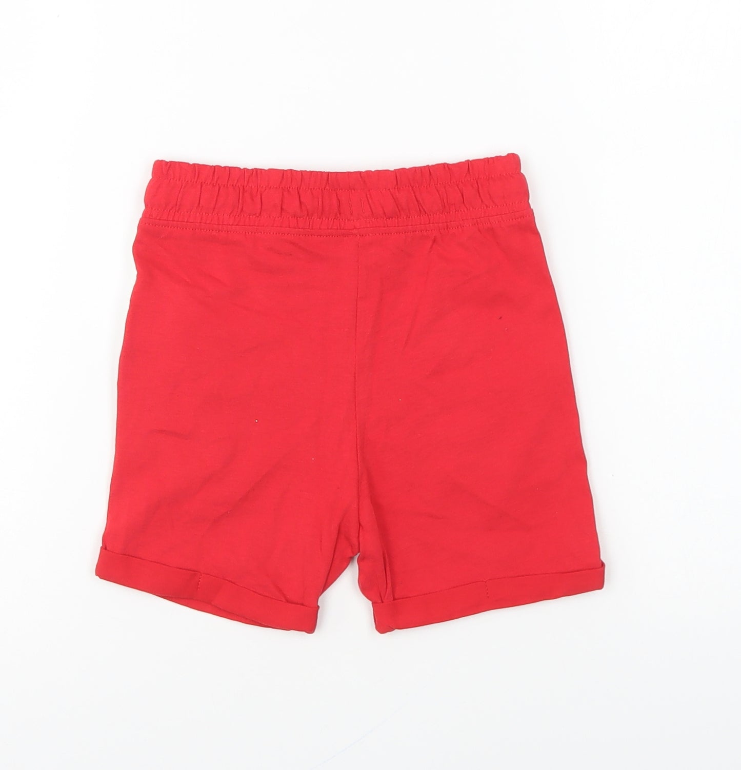 Nutmeg Boys Red Cotton Sweat Shorts Size 2-3 Years Regular Drawstring